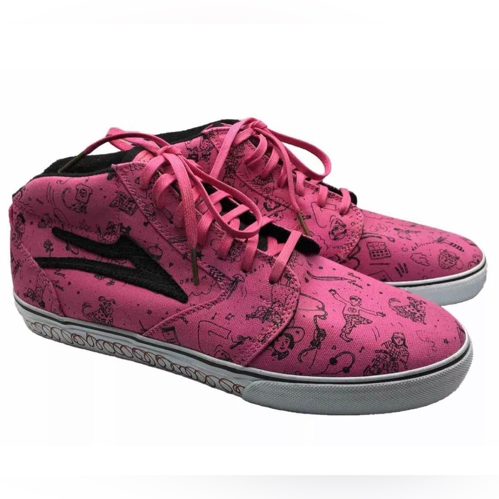 New Lakai Fura Lena Dunham Sneakers SMU Size 10.5 Women's Pink High Top Skate
